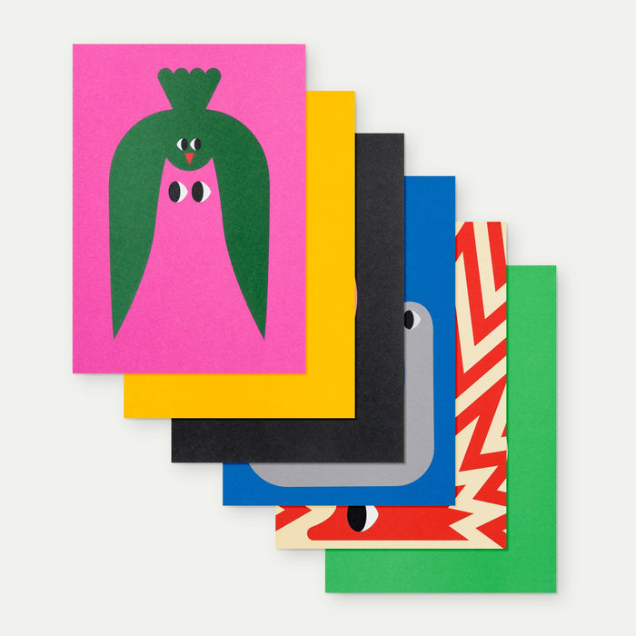 Postcards set of 6 (variation Illustrations)