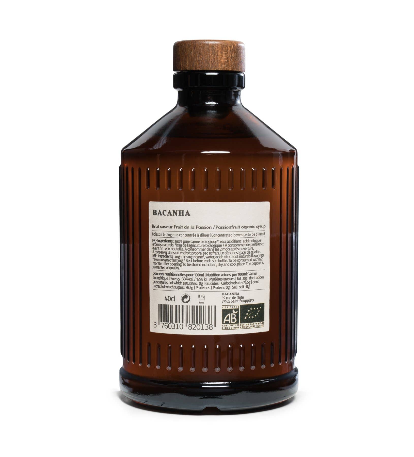 Raw Passion Fruit Syrup - Organic - 400ml - 13,5 Fl. oz.