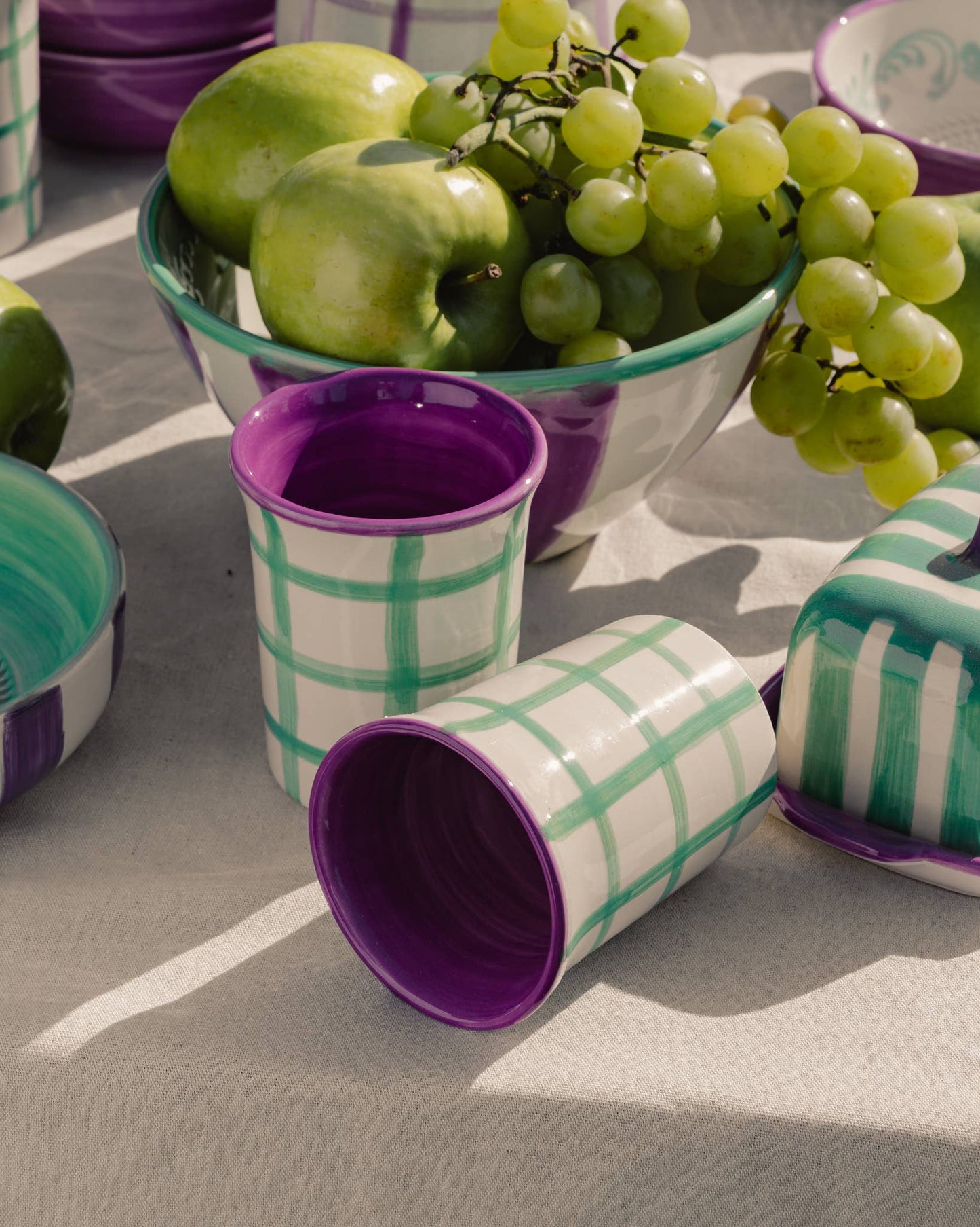 Hand-Painted Ceramic Cup — Esmeralda
