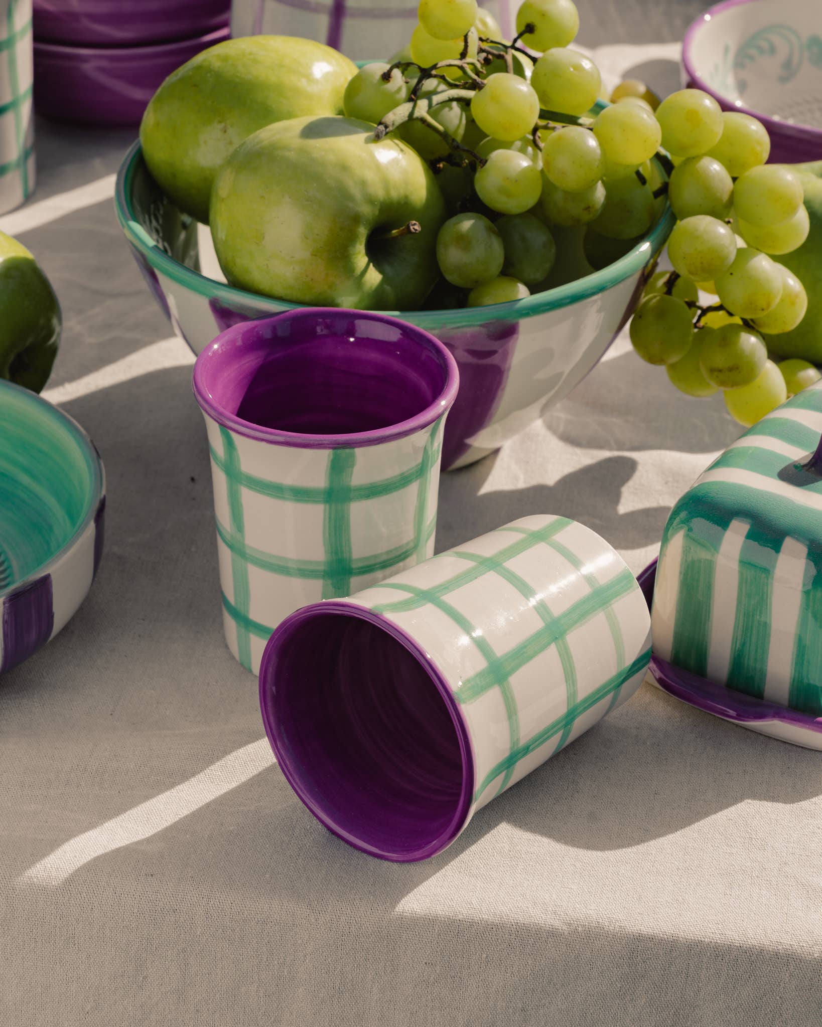 Hand-Painted Ceramic Cup — Esmeralda