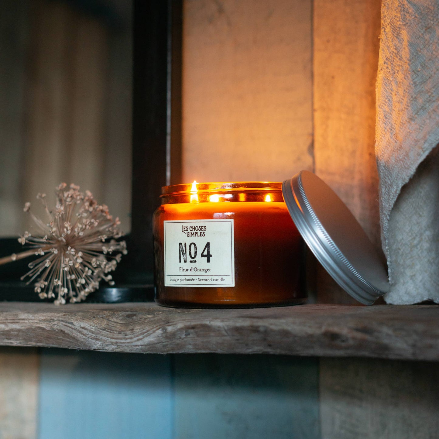 3-Wick Scented Soy-Wax Candle -Nr4 (Orange Blossom)