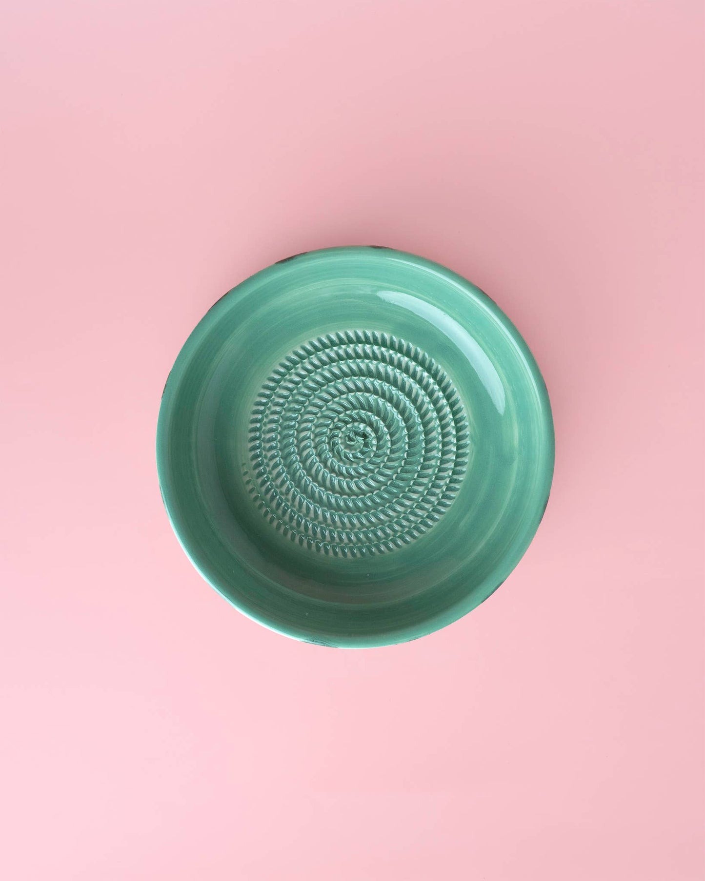 Large Ceramic Garlic Grater Plate — Jade