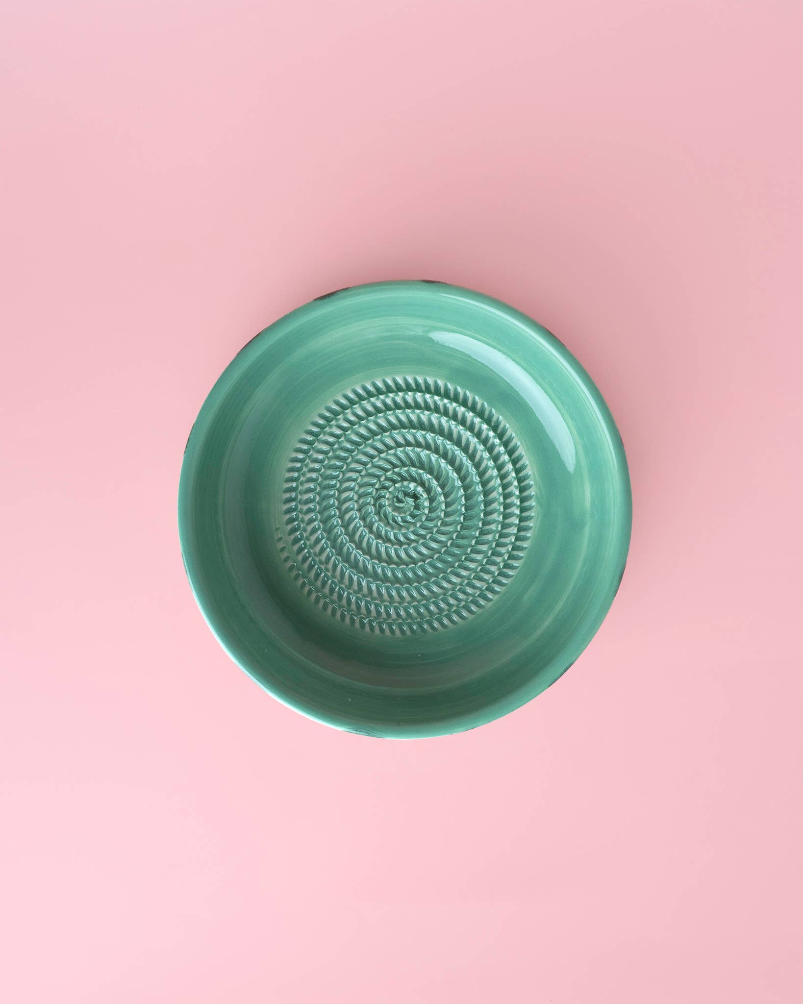 Large Ceramic Garlic Grater Plate — Jade