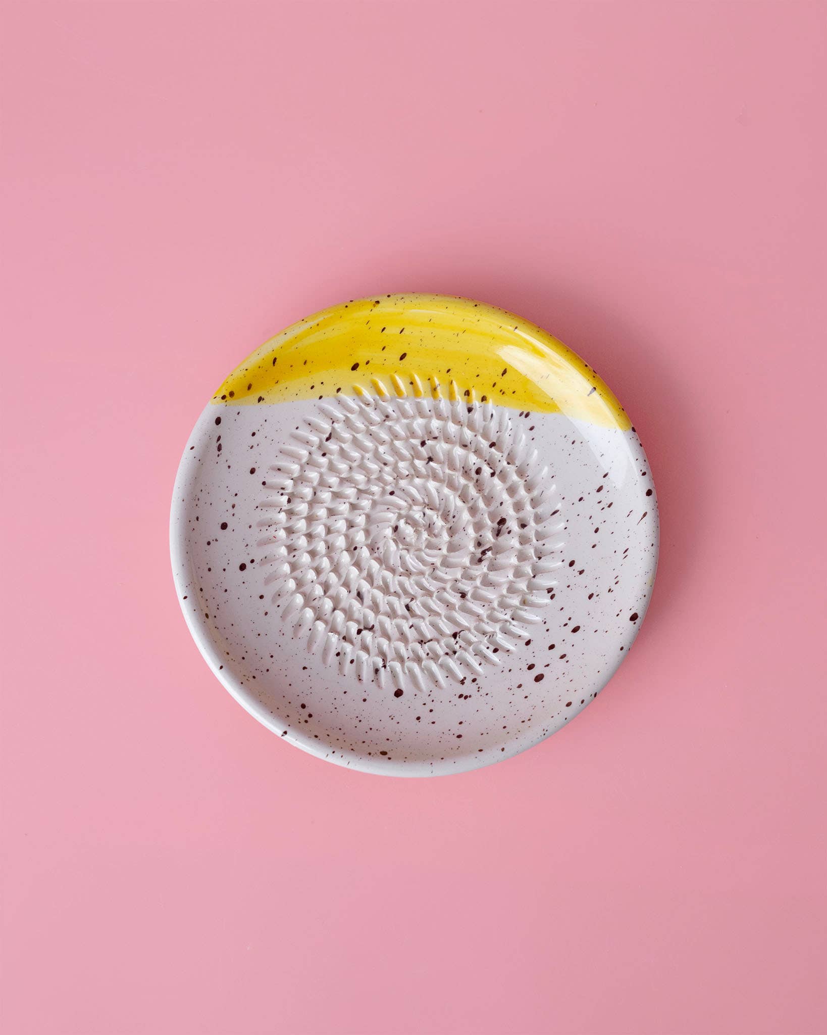 Small Ceramic Garlic Grater Plate — Canela
