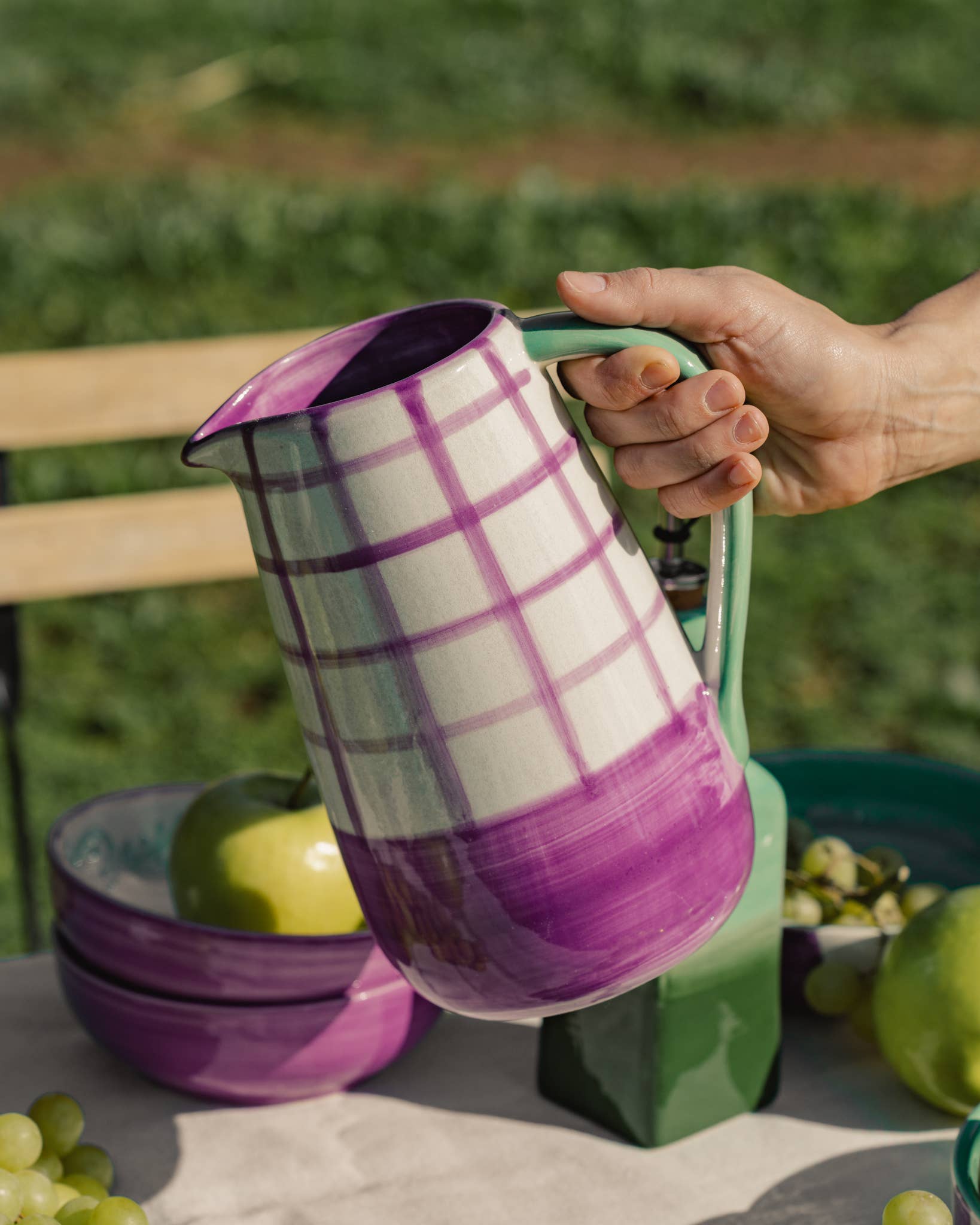 Ceramic Pitcher 21 cm — Esmeralda