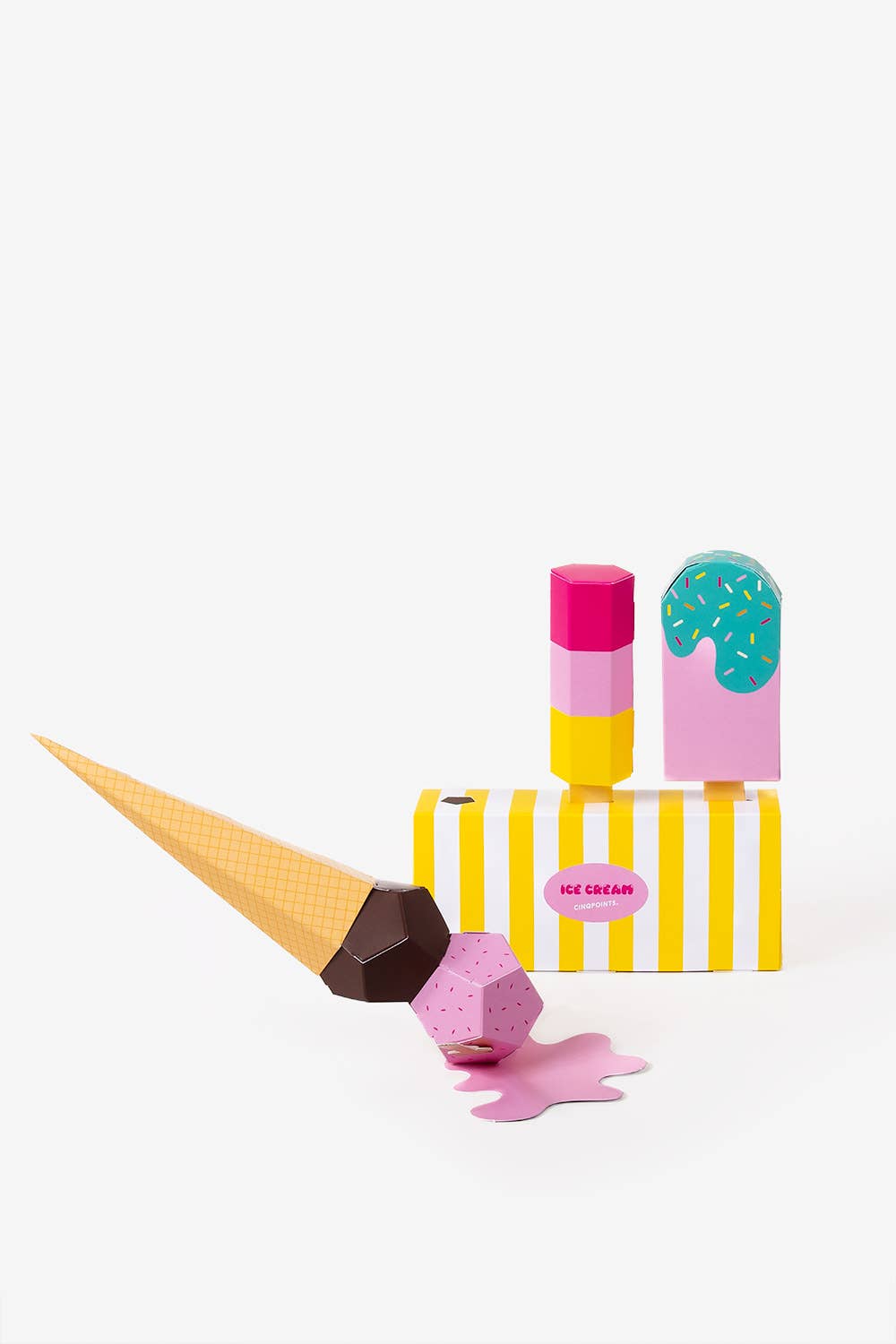 페이퍼크래프트 아이스크림 – 3D 페이퍼푸드 기념품