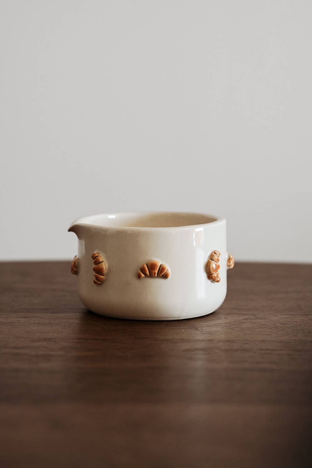 Matcha Bowl Croissant — Handmade Stoneware