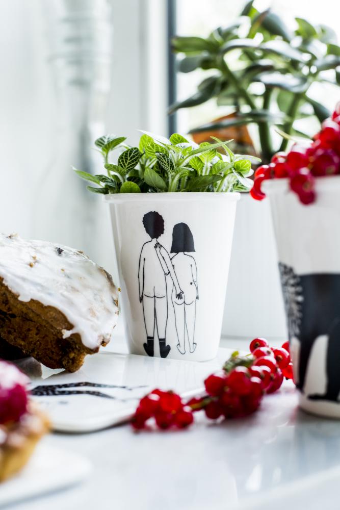 Naked Couple Mug (Back) — Porcelain