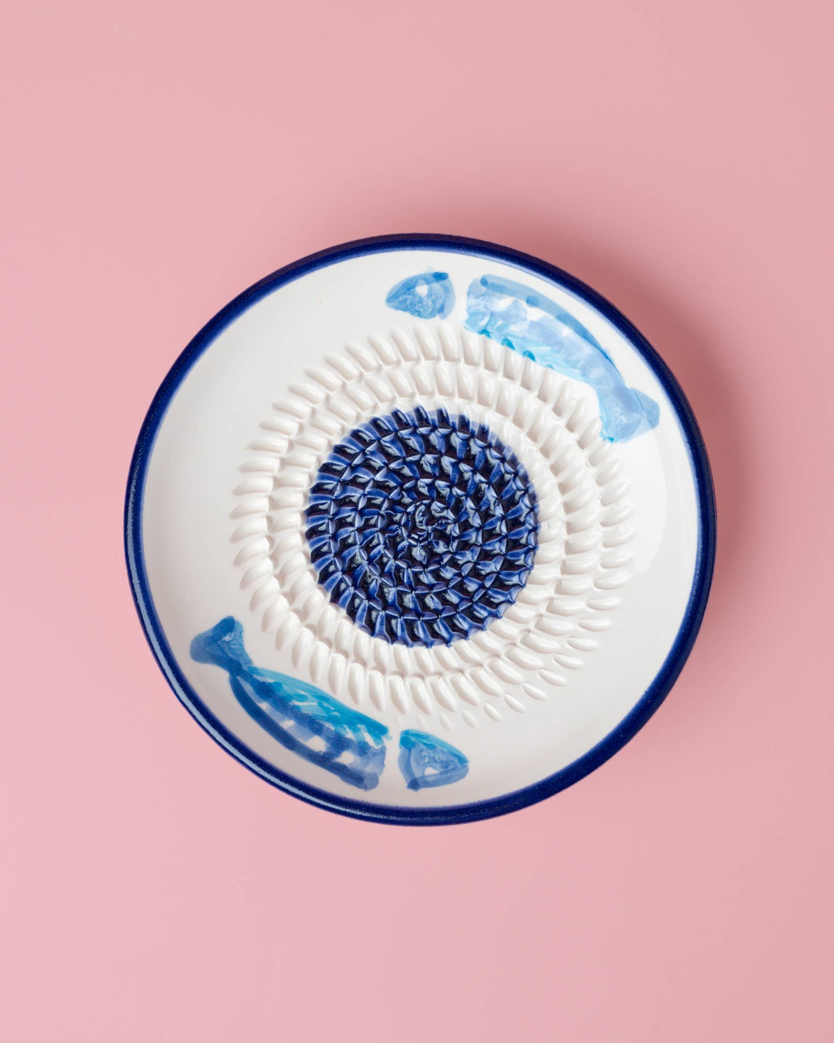 Small Ceramic Garlic Grater Plate — Tuna