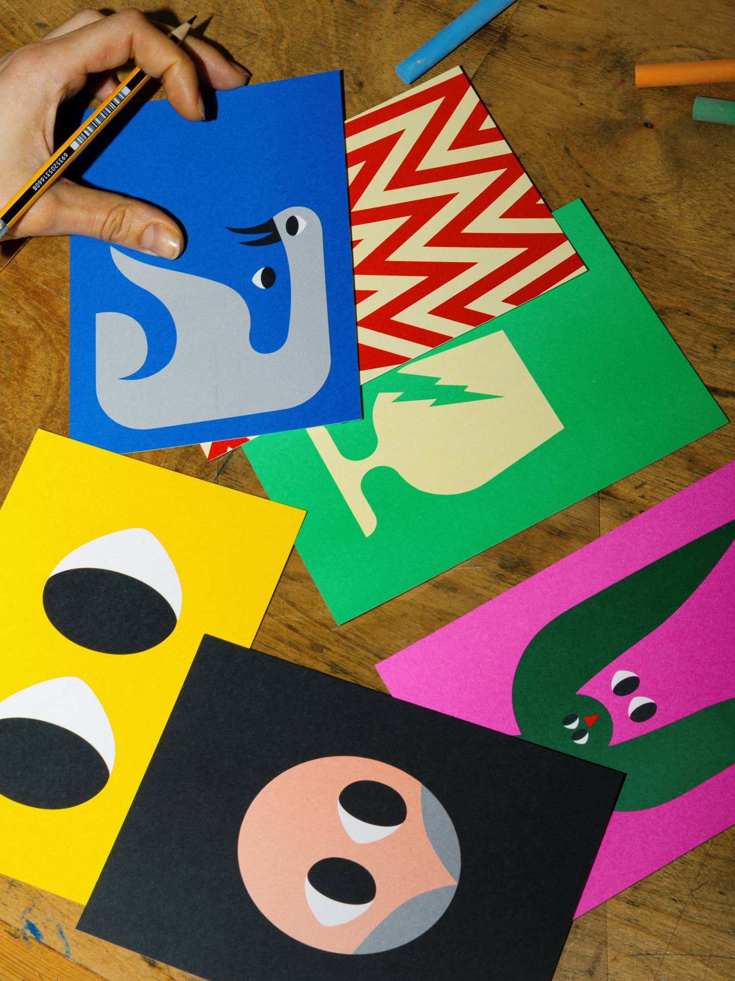 Postcards set of 6 (variation Illustrations)