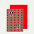 Valentines Cards - Hearts - pack of 6