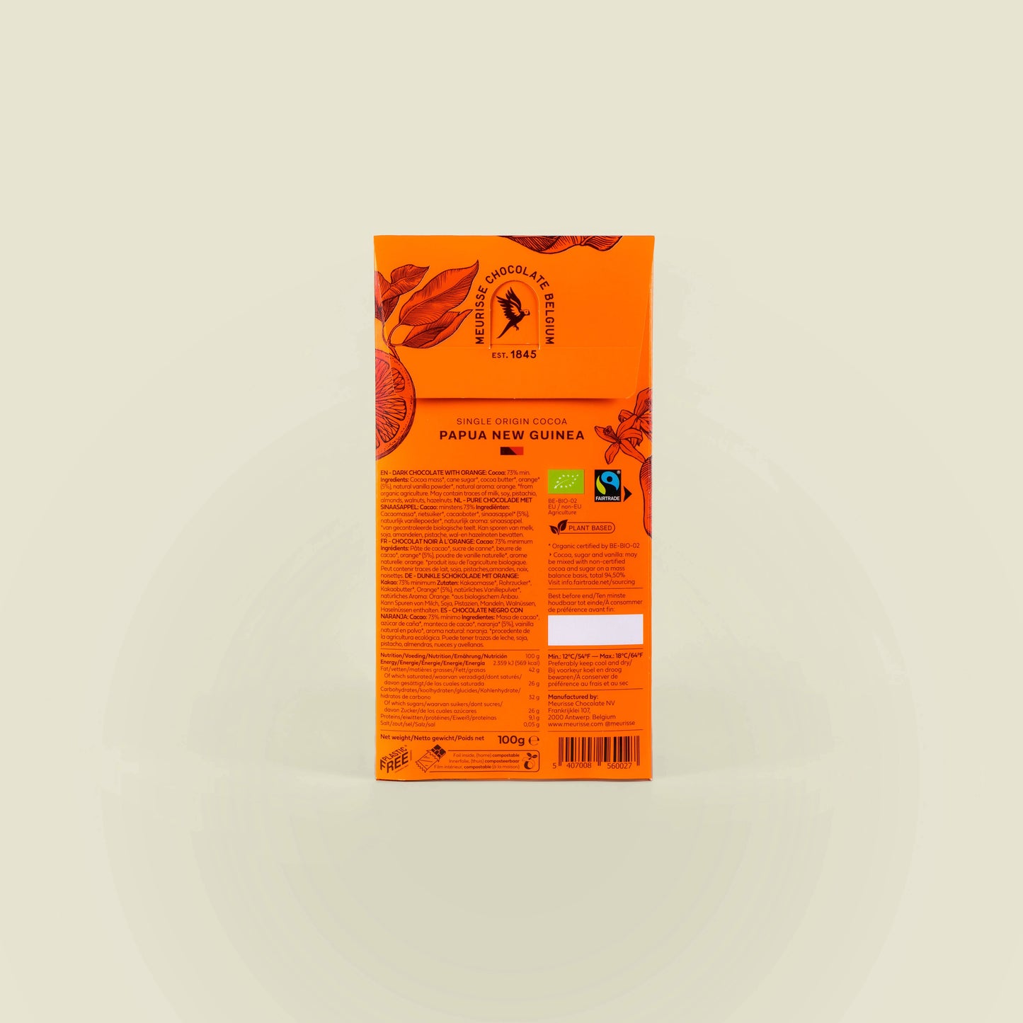 Organic Dark Chocolate with Orange (100g)