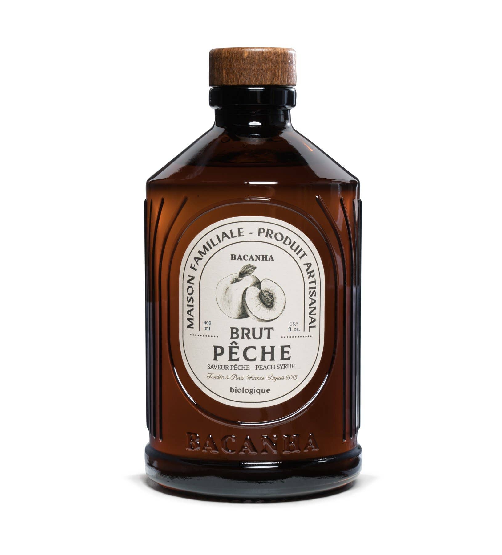 Raw Peach Syrup - Organic - 400ml - 13,5 Fl. oz.