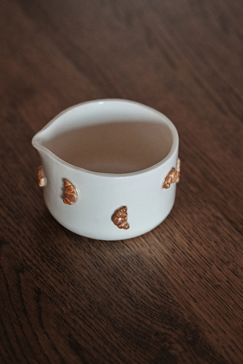 Matcha Bowl Croissant — Handmade Stoneware