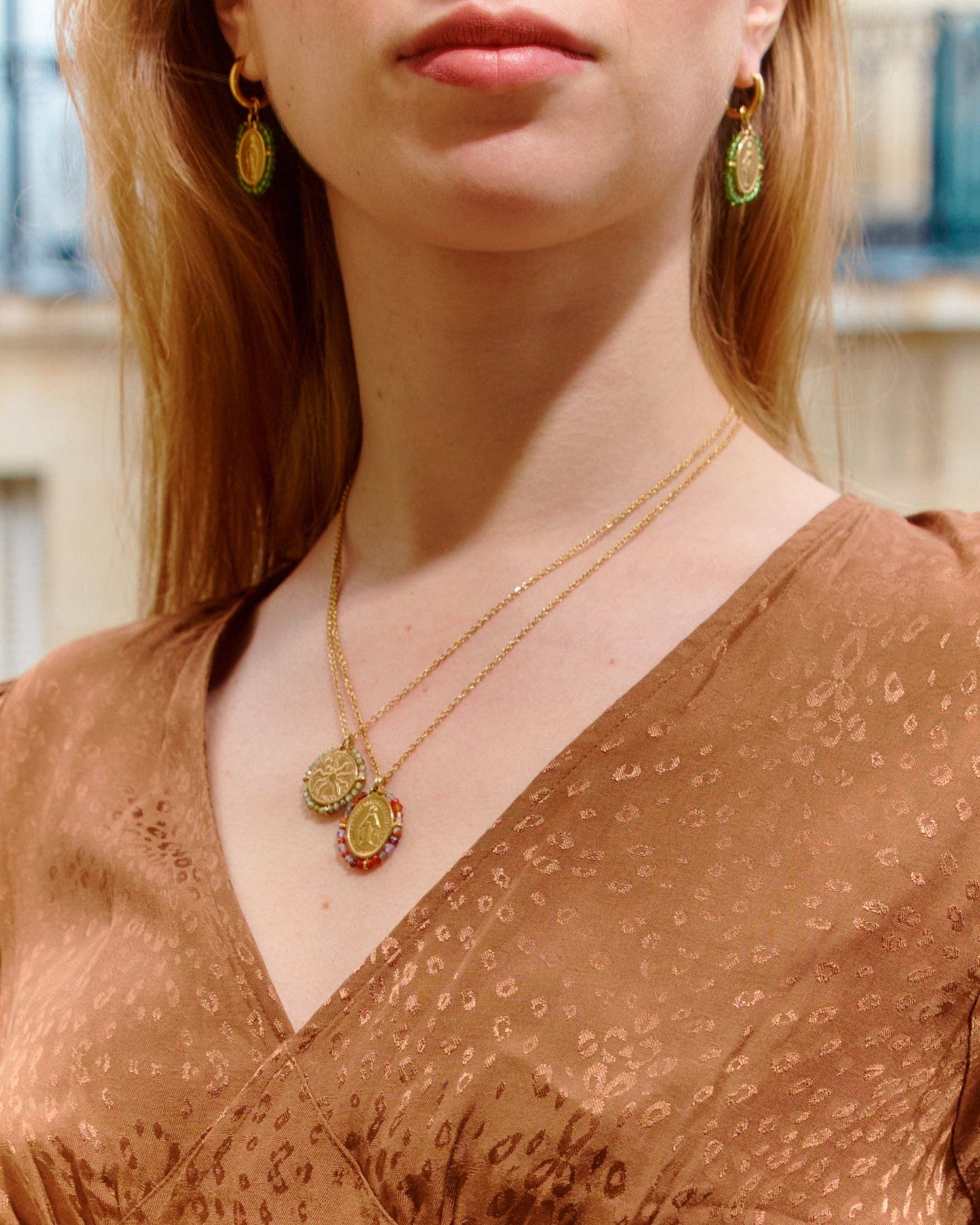 Santa Maria Hoops Earrings — Transparent Green