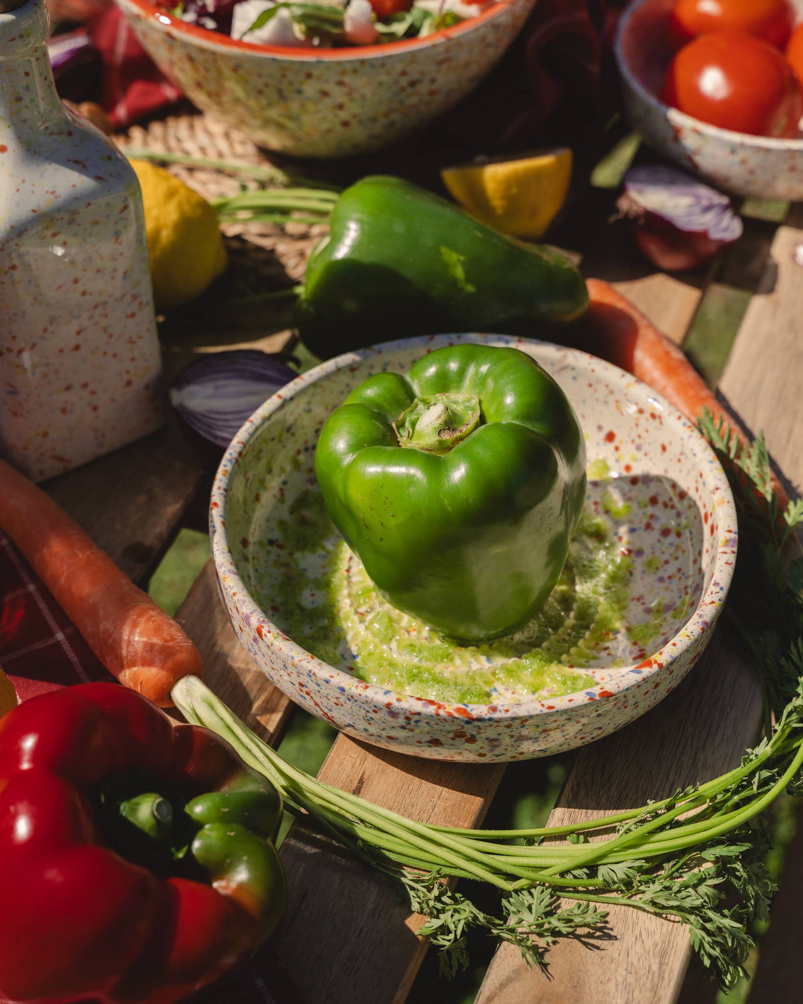 Medium Ceramic Garlic Grater Plate — Carnaval