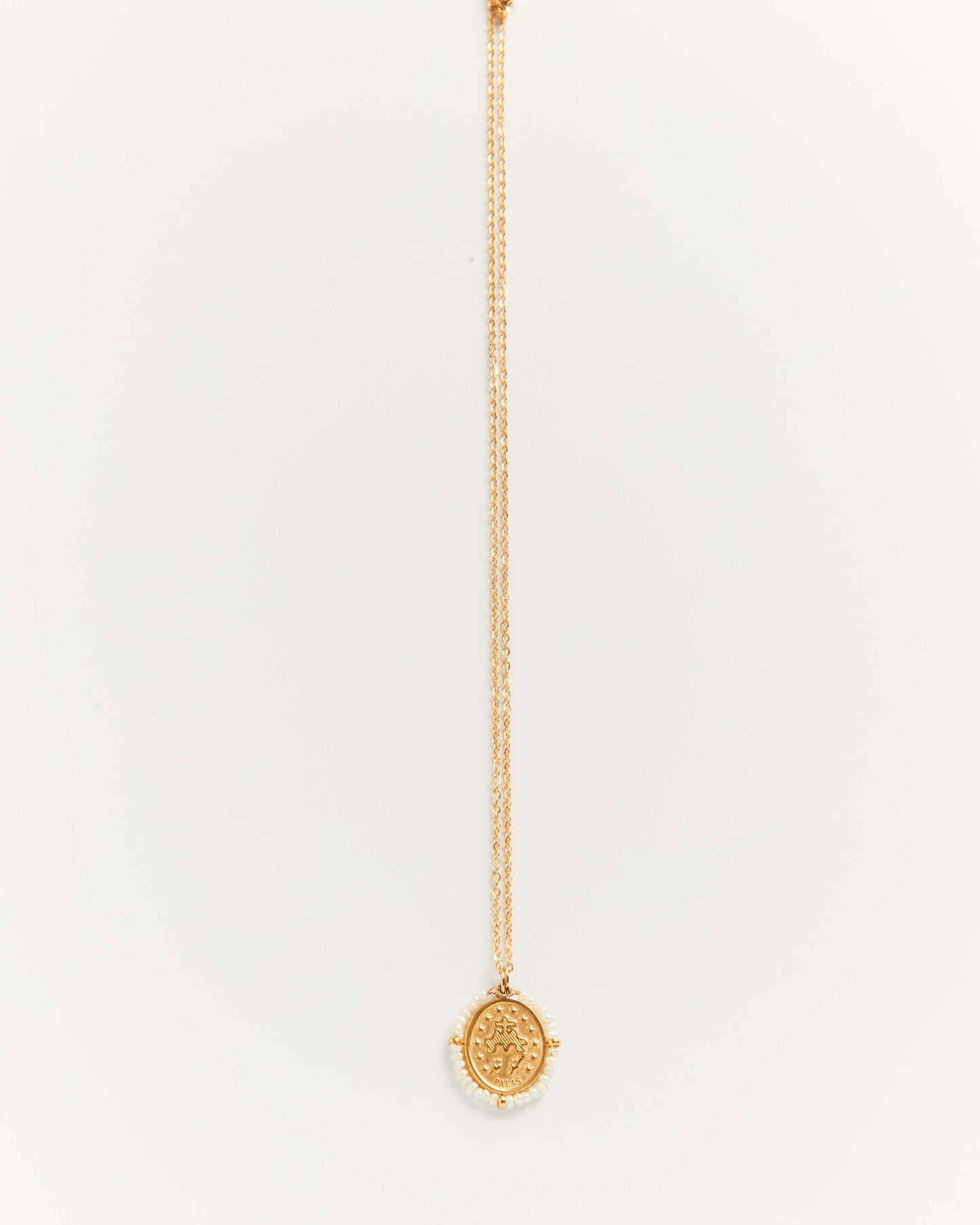 Santa Maria Bora Bora — golden medal necklace with stones