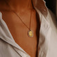 Santa Maria Bora Bora — golden medal necklace with stones