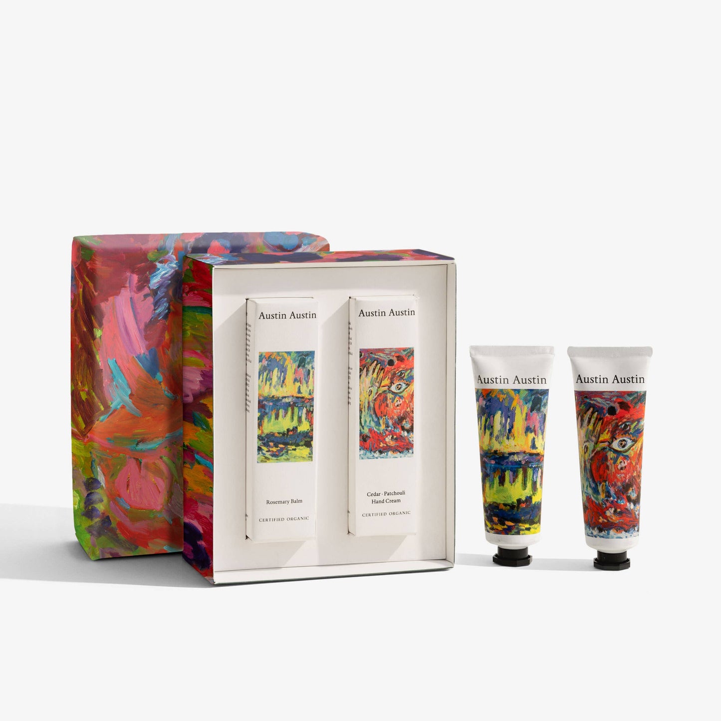 Coffret cadeau de crème pour les mains Rosemary Balm & Cedar & Patchouli