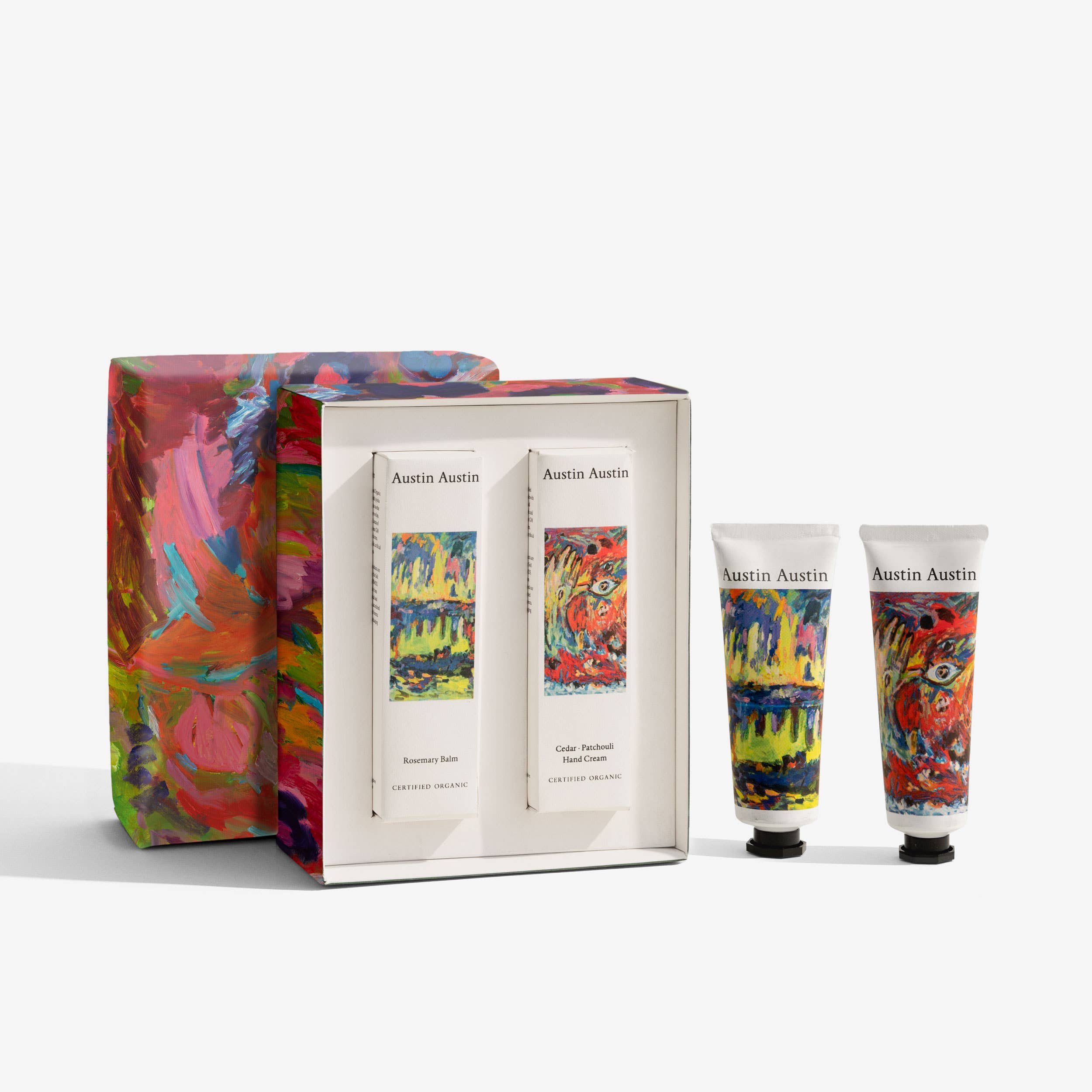 Coffret cadeau de crème pour les mains Rosemary Balm & Cedar & Patchouli