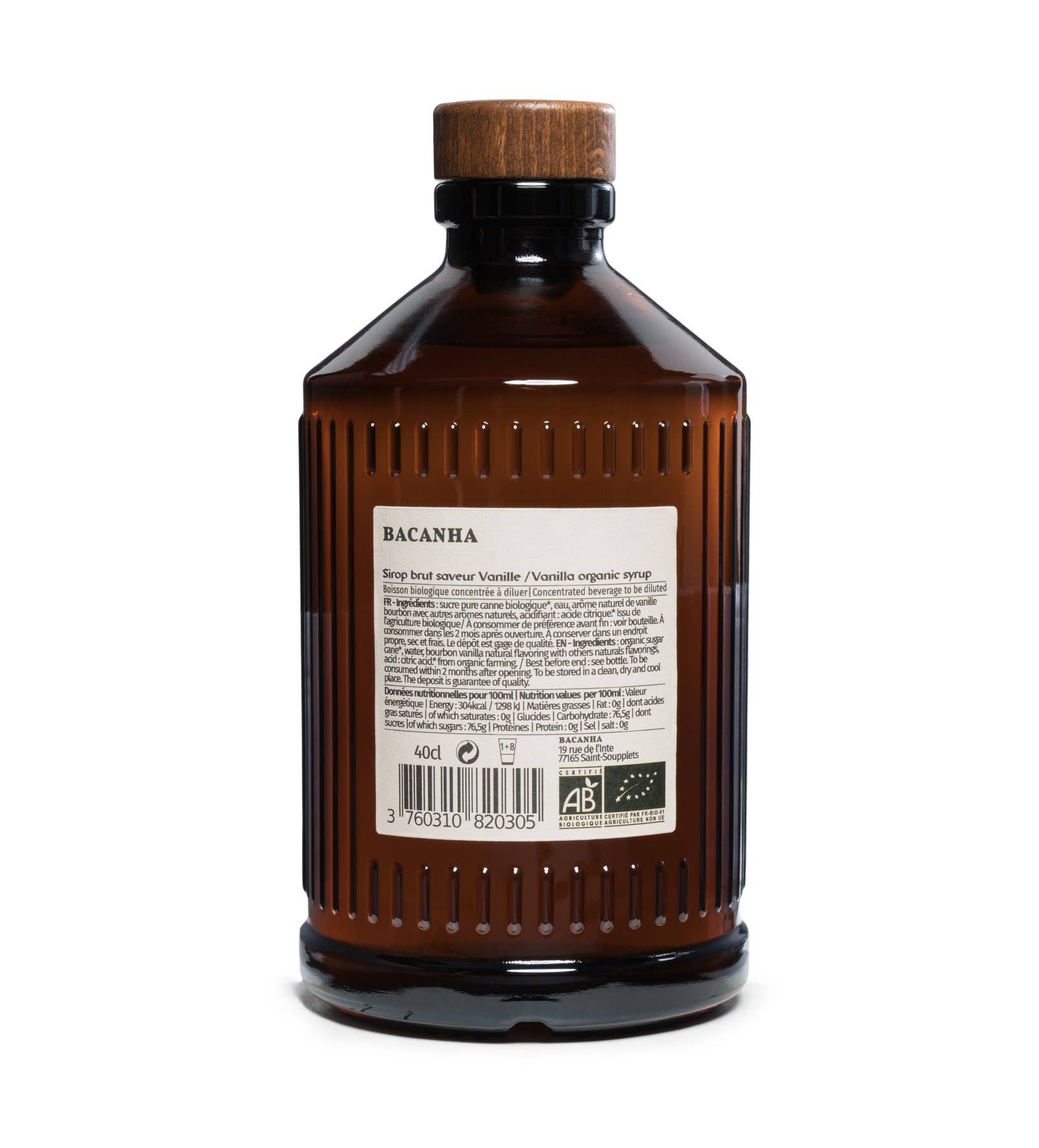 Raw Vanilla Syrup - Organic - 400ml - 13,5 Fl. oz.