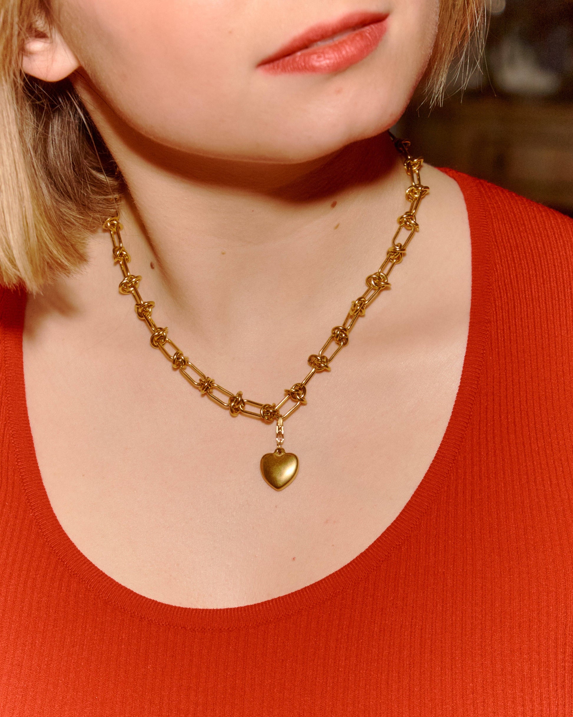 Coeur Tout Plein — Charm Gold