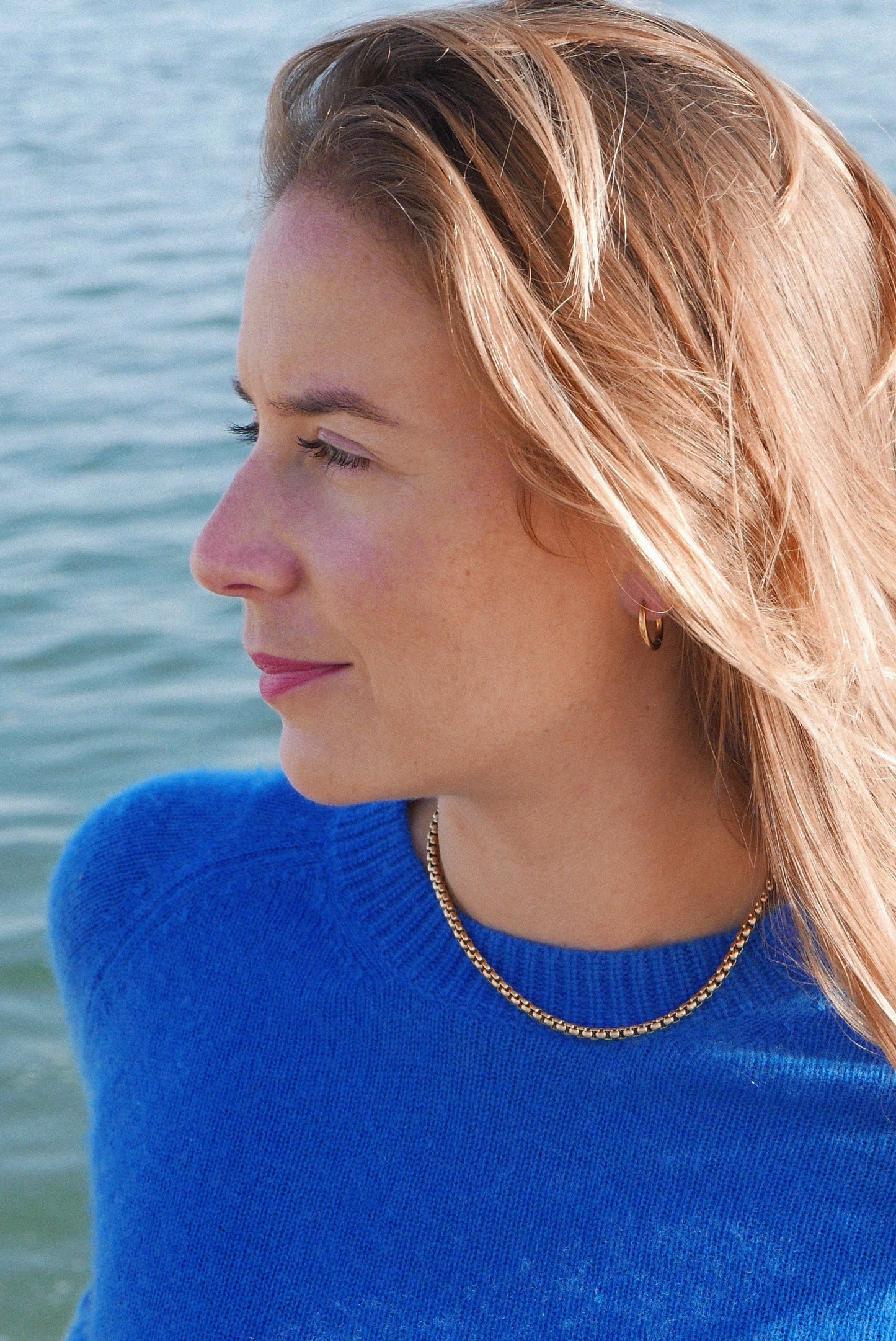 Ana Choker — short chain necklace in gold stainless steel