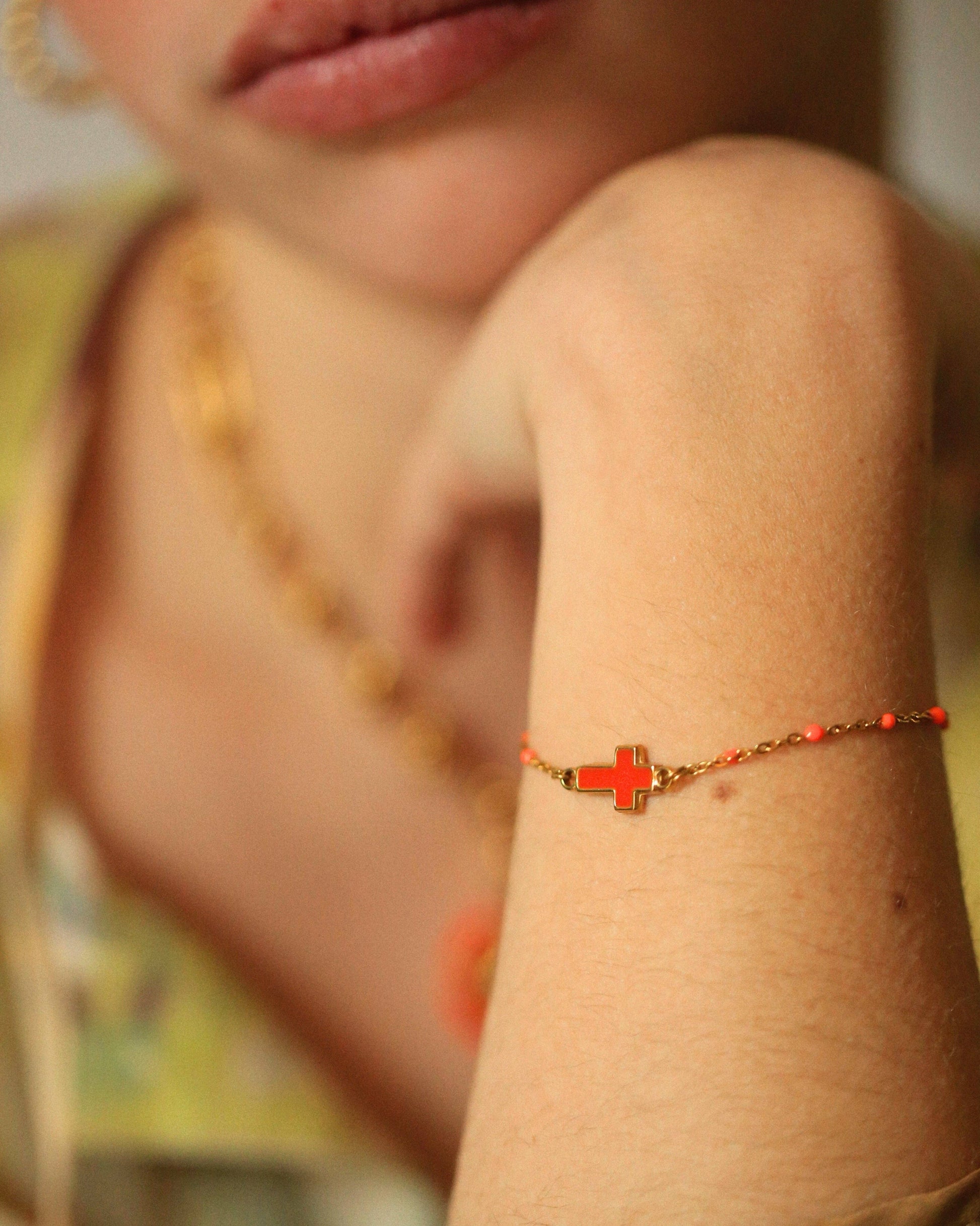 Bracelet Cruz Castelo — Orange
