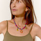 FAIRE Colorful choker and delightful charm