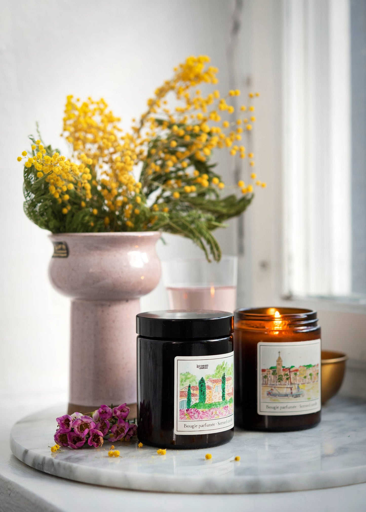 Medium Scented Soy-Wax Candle "La Mer" (Amber)