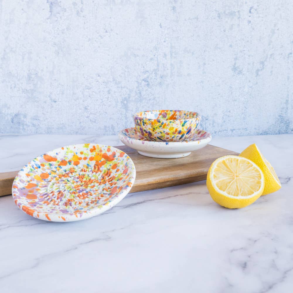 Small Ceramic Garlic Grater Plate — Carnaval