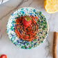 Small Ceramic Garlic Grater Plate — Coral