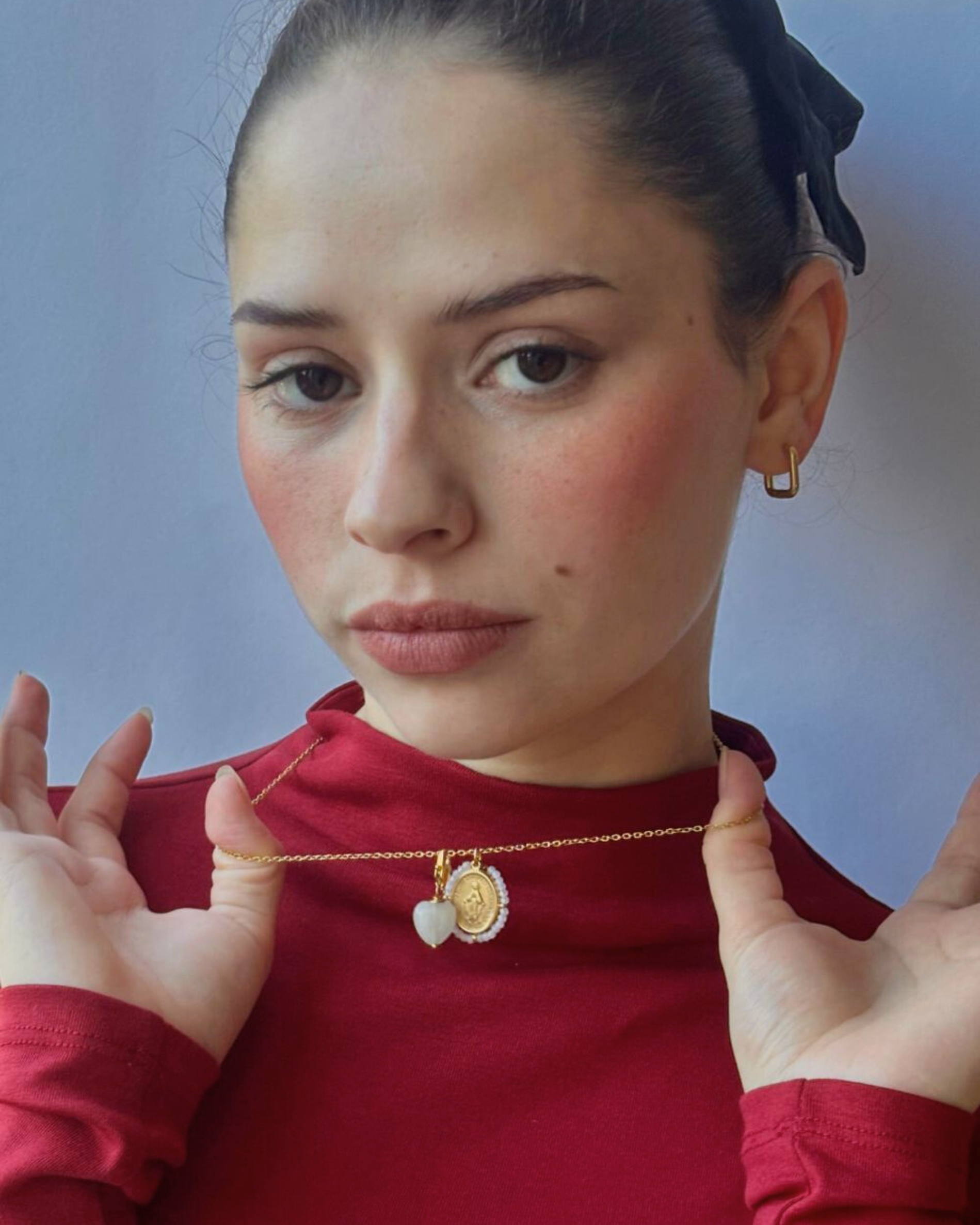 Coeur Jade — Heart-shaped dangle charm in Jade