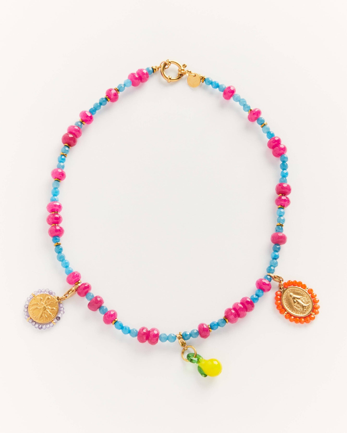 FAIRE Colorful choker and delightful charm