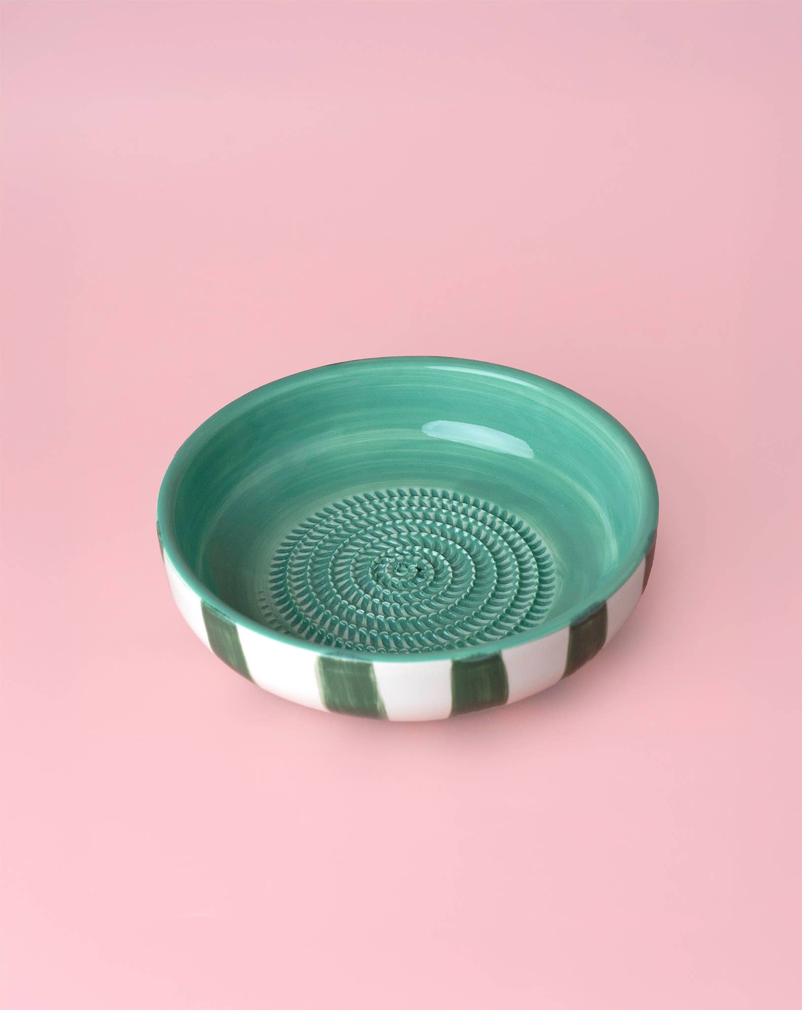 Large Ceramic Garlic Grater Plate — Jade