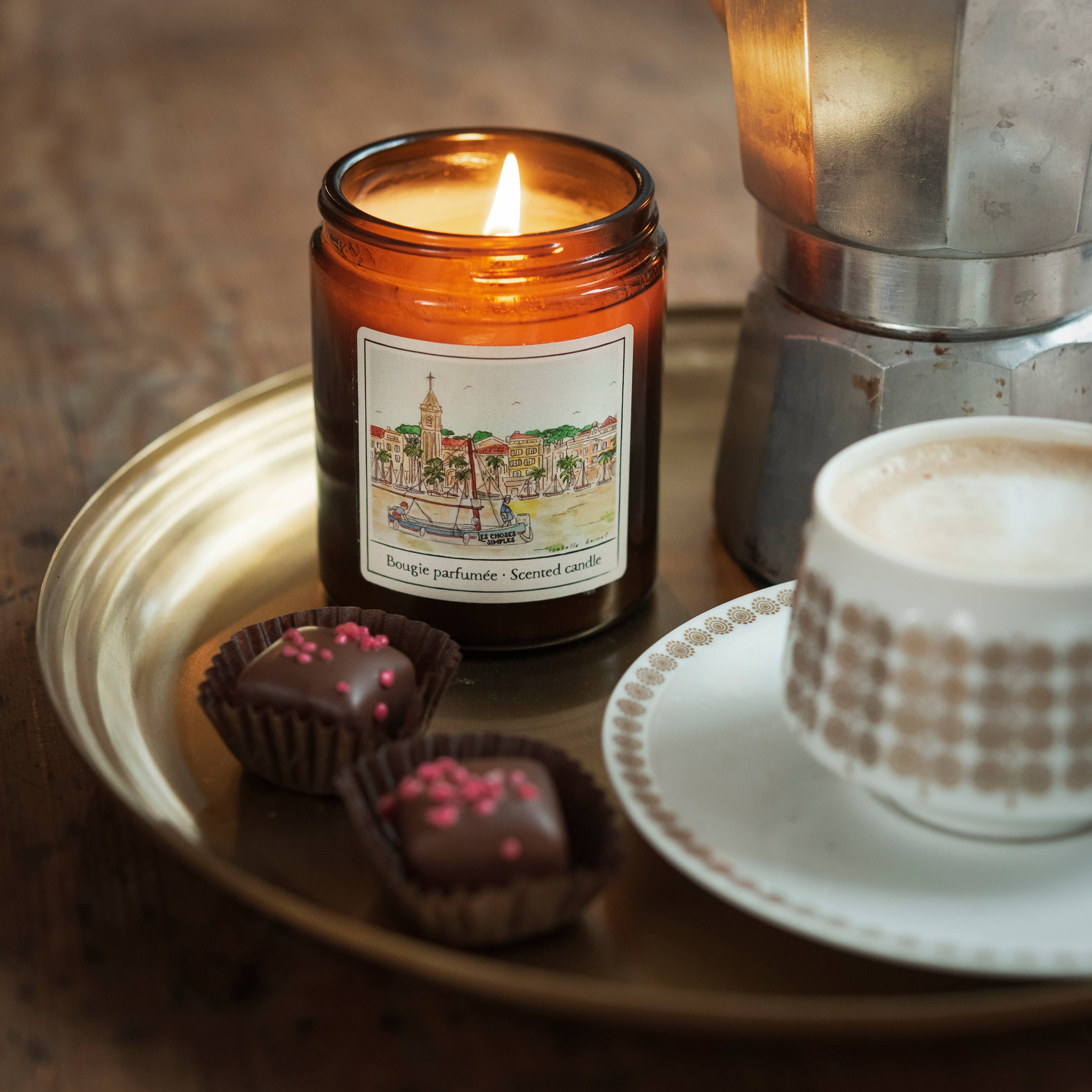 Medium Scented Soy-Wax Candle "La Mer" (Amber)