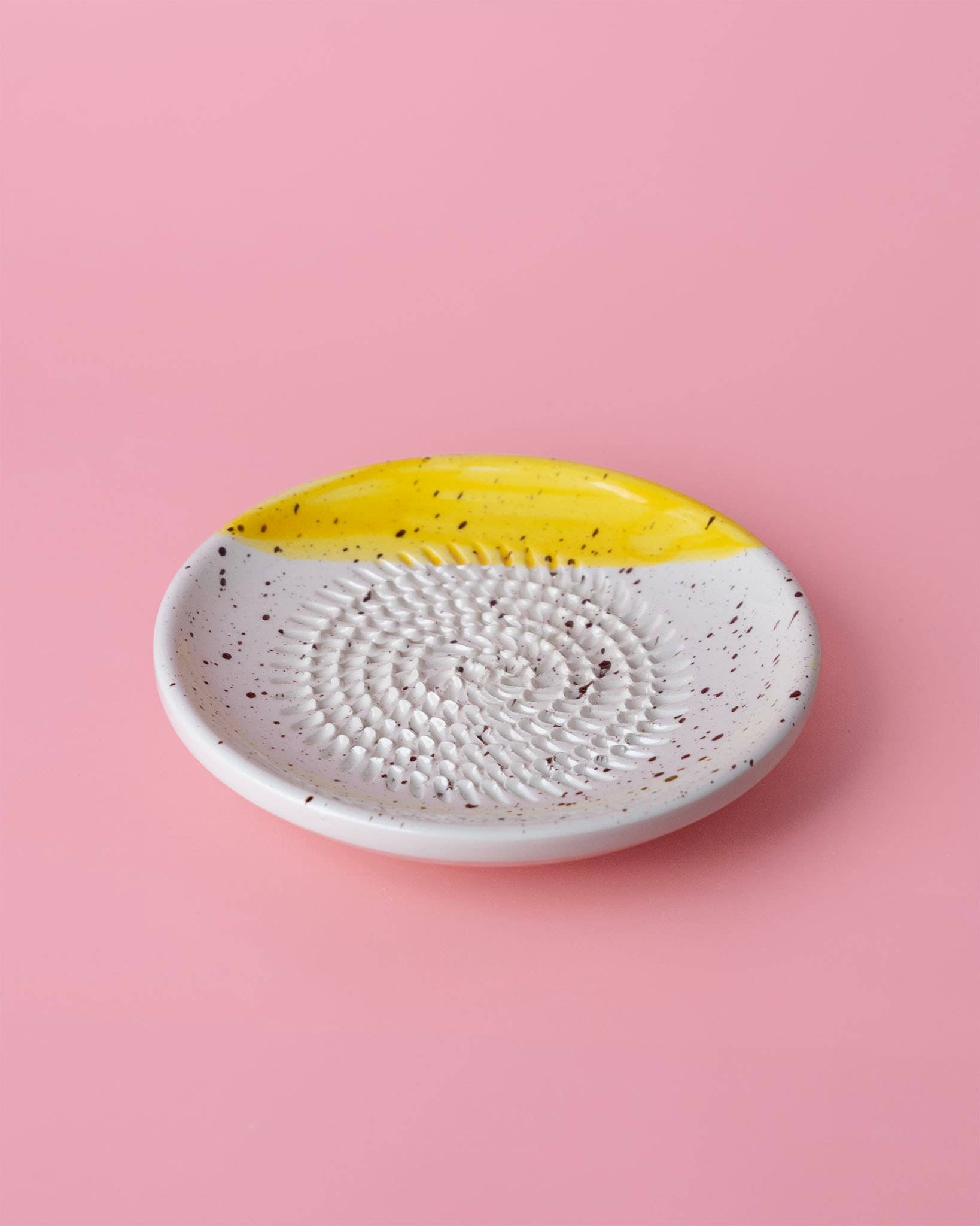 Small Ceramic Garlic Grater Plate — Canela