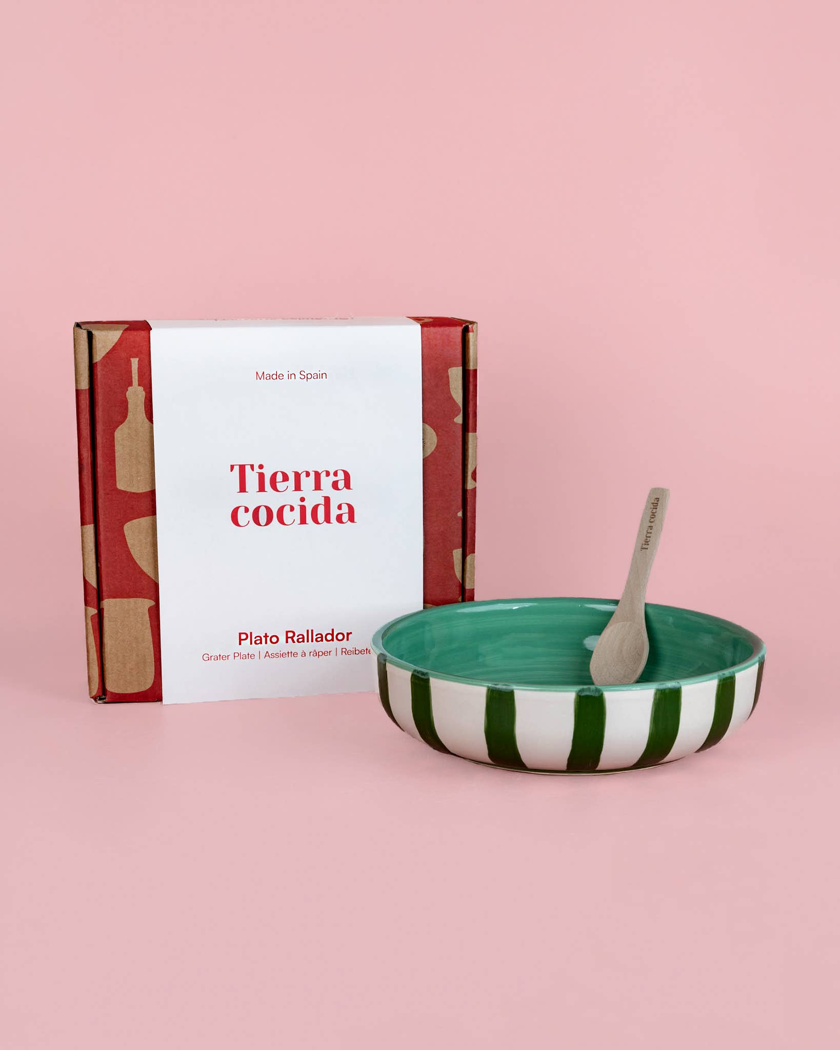Large Ceramic Garlic Grater Plate — Jade