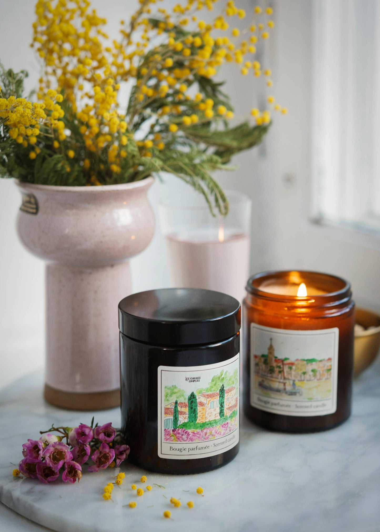 Medium Scented Soy-Wax Candle "La Mer" (Amber)