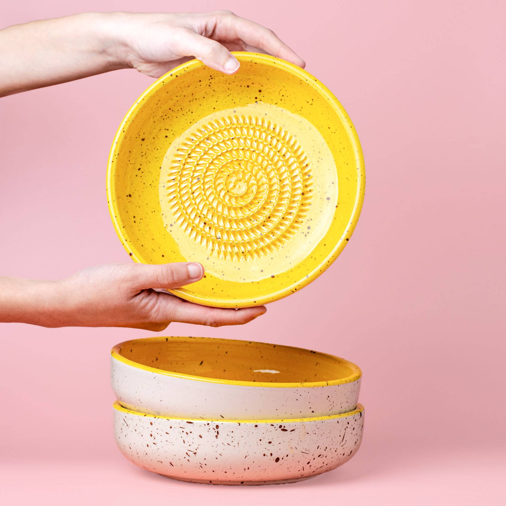 Large Ceramic Garlic Grater Plate — Canela