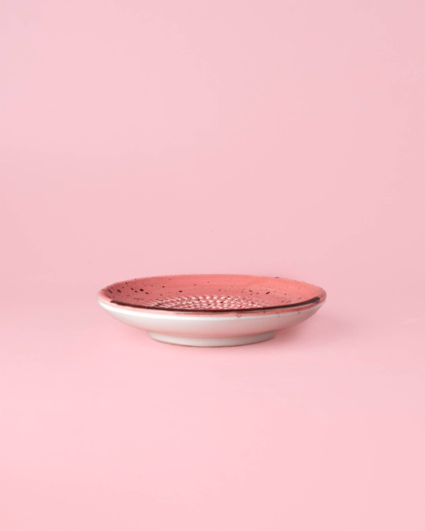 Small Ceramic Garlic Grater Plate — Chocolate
