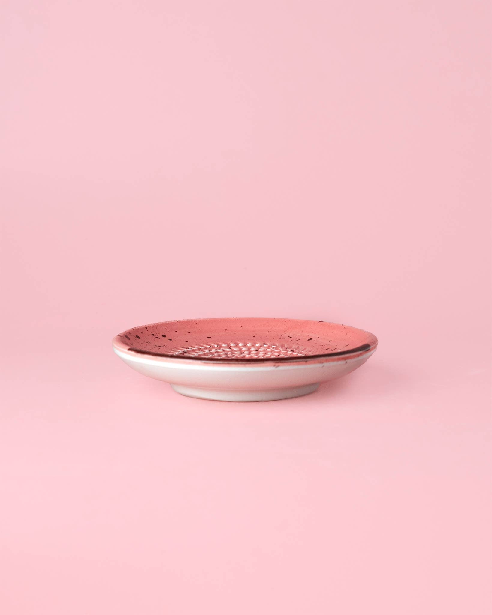 Small Ceramic Garlic Grater Plate — Chocolate