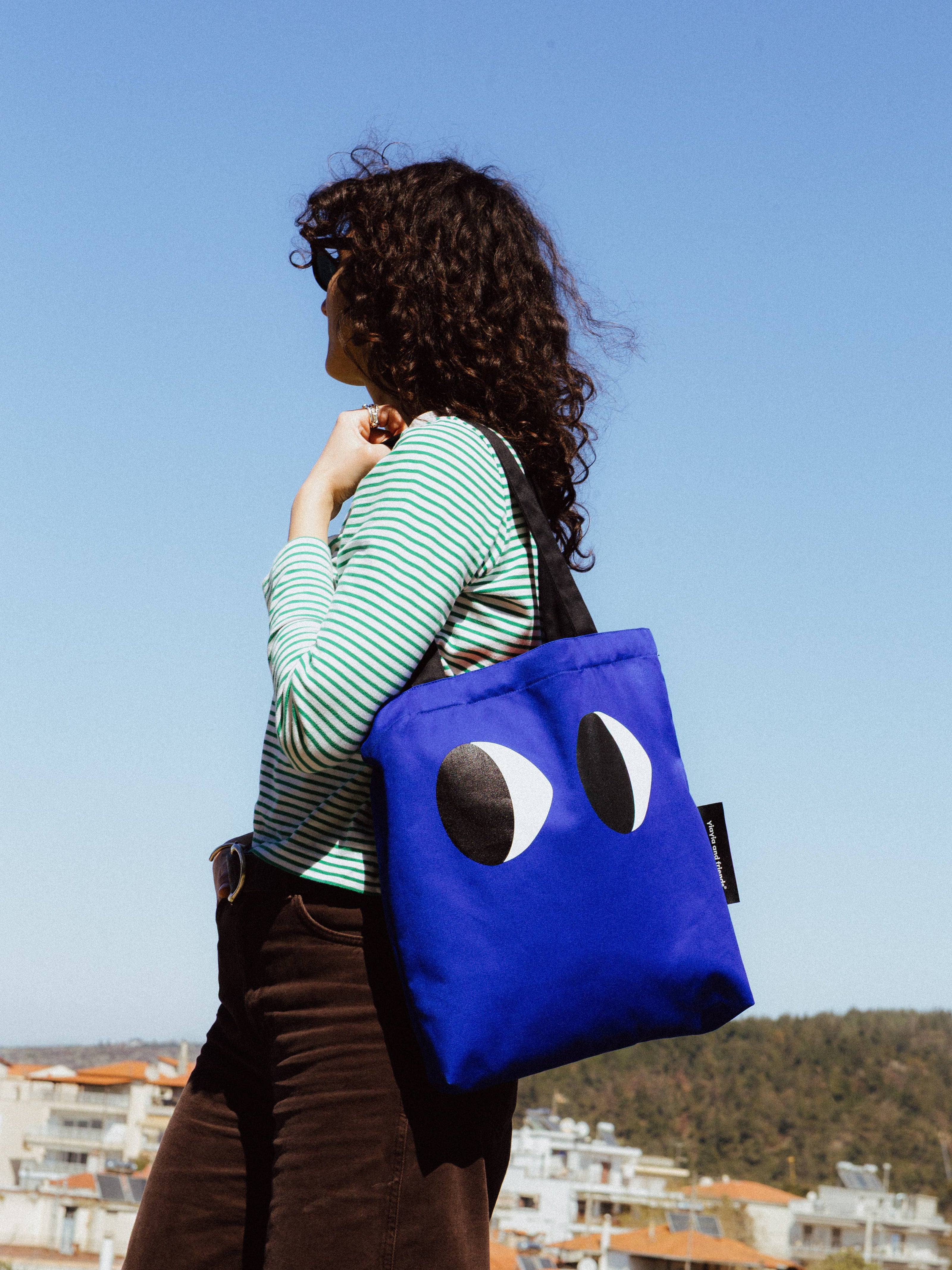 Eyes tote bag – Blue