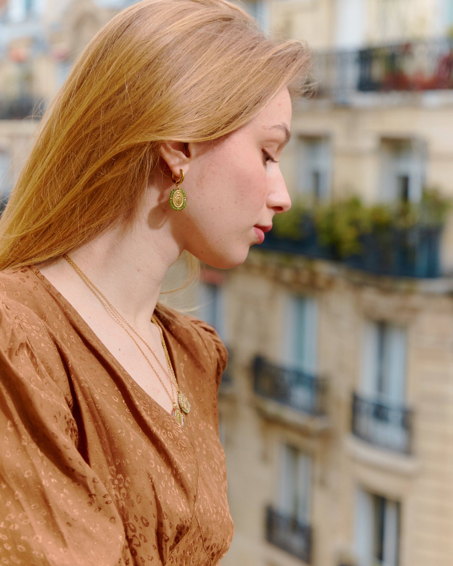 Santa Maria Hoops Earrings — Transparent Green