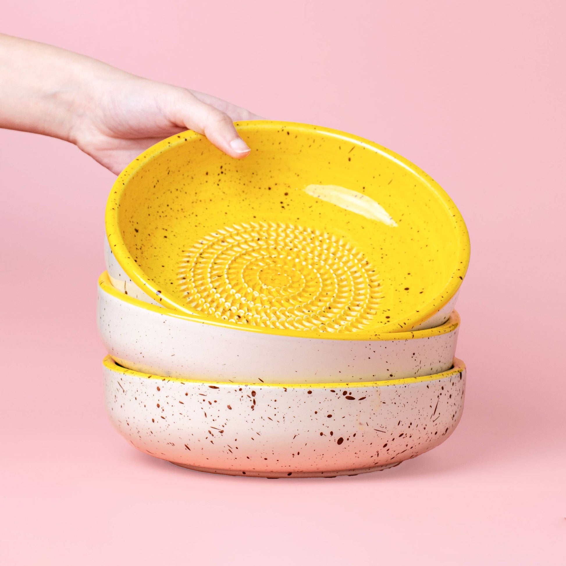 Large Ceramic Garlic Grater Plate — Canela