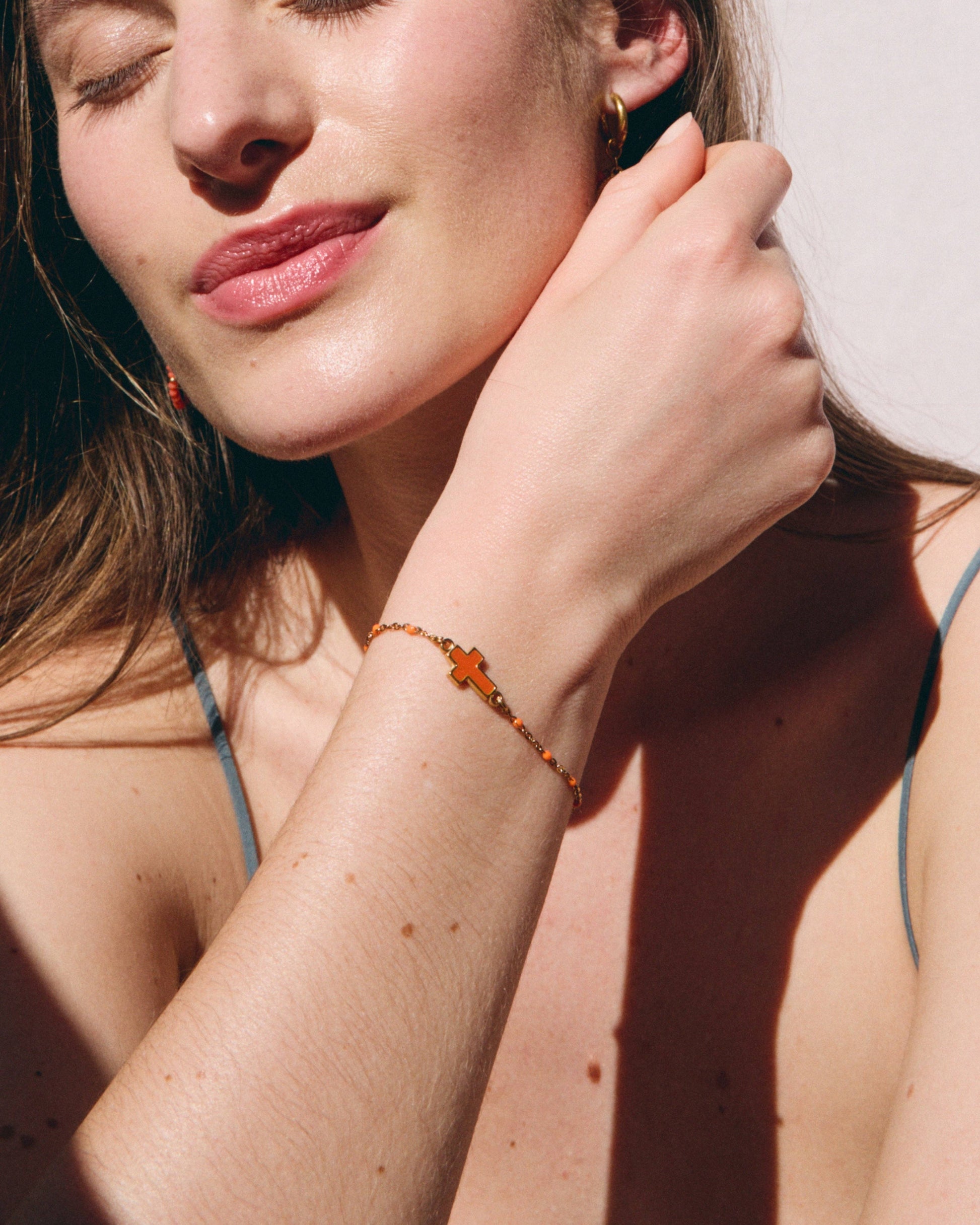 Bracelet Cruz Castelo — Orange
