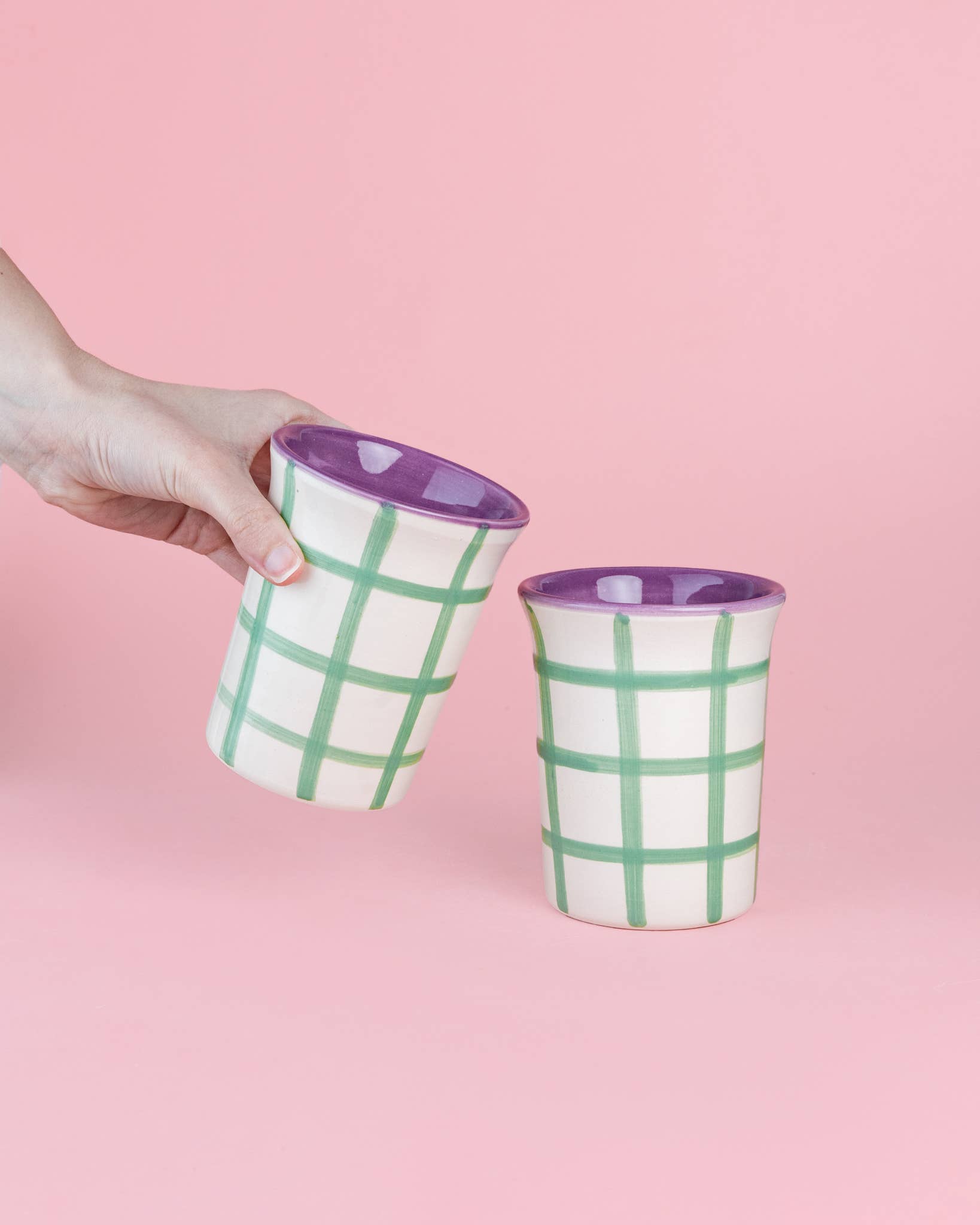 Hand-Painted Ceramic Cup — Esmeralda