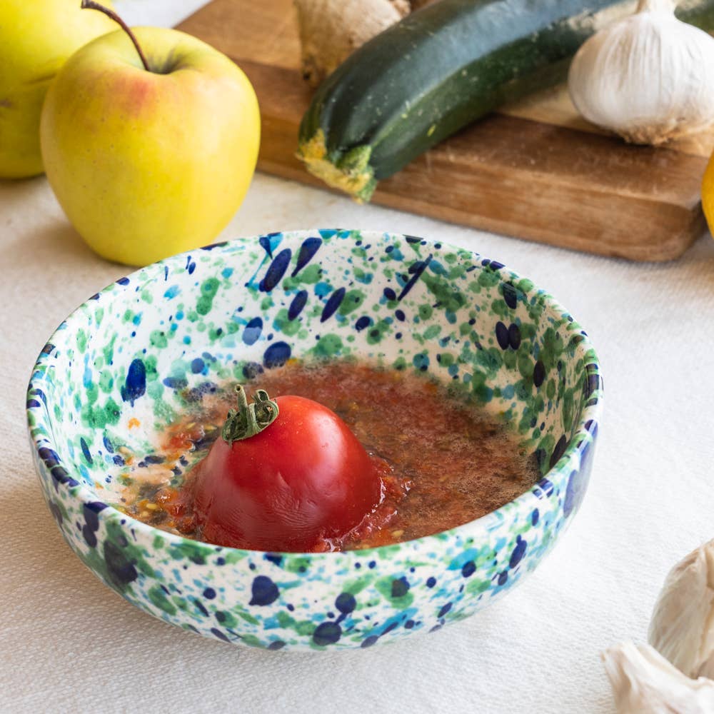 Medium Ceramic Garlic Grater Plate — Coral