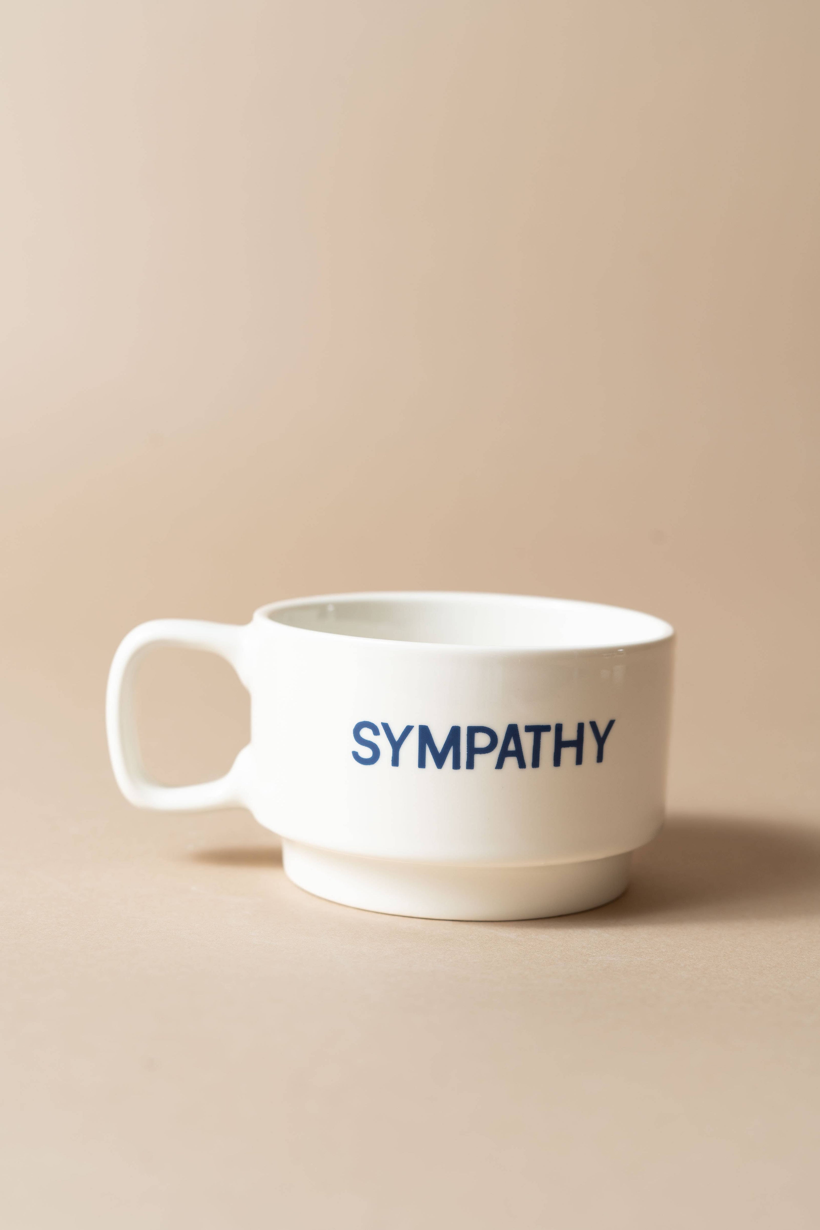 Ceramic Mug “SYMPATHY” — White Gloss, 20 cl
