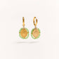 Santa Maria Hoops Earrings — Transparent Green
